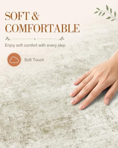 OLANLY 5x7 Washable Area Rug, Soft Non Slip Carpet for Bedroom Living Room - Image 5