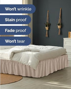 CGK Wrap Around Bed Skirt - College Dorm Room - 15" Inch, Twin/Twin XL - Image 5