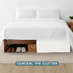 Bare Home Bed Skirt 15-Inch Drop 1800 Ultra-Soft (Twin, Antique White) - Image 4