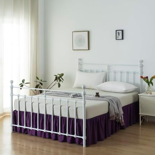 Bed Skirt Queen Size Ruffled Bed Skirts with Split Corners - Image 6