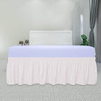 PureFit Wrap Around Ruffled Bed Skirt, Baby Pink, Queen/King - 14" Drop - Image 2
