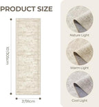 3x10 Runner Rug Non Slip,Washable Hallway Runner Rug,Beige - Image 2