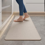 YDKGL Kitchen Rugs Kitchen Mats for Floor Non Slip Washable Beige 17"x47" by YDKGL