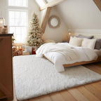 Ophanie Upgrade White Rugs for Bedroom, 4x6 Feet, Shaggy Soft Area Rug, Non-Slip Indoor Floor Carpet for Living Room, Kids Baby Girls Teen Dorm Home Decor Aesthetic, Nursery. by Ophanie