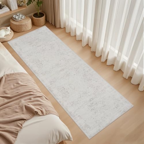 3x10 Hallway Washable Runner Rug: Kitchen Carpet Neutral Cream - Image 3