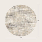 8ft Area Rug for Living Room, Abstract Washable Non-Slip Large Rugs, Gold - Image 2