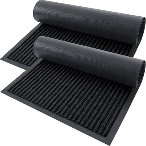 OLANLY 2-Pack Front Door Mats 29.5x17, Waterproof Heavy-Duty Doormats by OLANLY