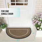 OLANLY Half Circle Front Door Mat Outside 29.5x17 All-Season Rubber Doormat - Image 2