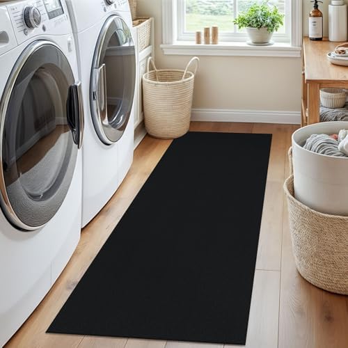 EARTHALL Washable Runner Rug, Non Slip Entry Runner, 2x5 Ft, Black Heather - Image 6