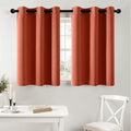 MIULEE Fall Blackout Curtains for Bedroom 2 Panel 40"x36" Long Burnt Orange by MIULEE