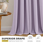 MIULEE Blackout Curtains for Bedroom 2 Panels 40 x 54 Inch Long Lilac - Image 5