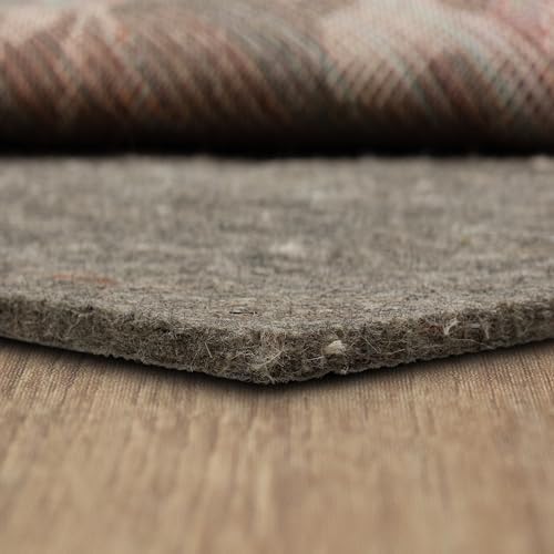 Mohawk Home Non Slip Rug Pad 6' Round - 3/8" Thick Felt + Latex Rubber Gripper - Dual Surface Cushion for Hardwood, Carpet, Tile Floors, Made in USA by MohawkHome