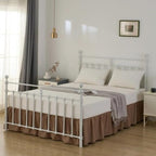Bed Skirt Queen Size Ruffled Bed Skirts with Split Corners - Image 6