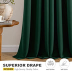 MIULEE Christmas Blackout Curtains for Bedroom 50x84 Inch Long Hunter Green - Image 5