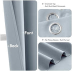 MIULEE Blackout Curtains for Bedroom 2 Panels 40 x 72 Inch Long Light Blue - Image 4