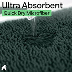GORILLA GRIP Chenille Bath Rug Mat for Oval Toilet Base, 24x19 Hunter Green - Image 6