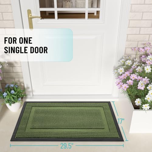 OLANLY Front Door Mat Outside 29.5x17, All-Season Heavy-Duty Rubber Doormat - Image 2