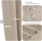 MIULEE Blackout Curtains for Bedroom 2 Panels 40 x 72 Inch Long Light Beige - Image 4