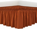 MEILA Wrap Around Elastic Bed Skirt for Queen & King Beds, 14" Drop,Caramel by MEILA
