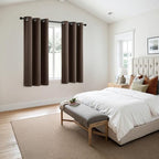MIULEE Blackout Curtains for Bedroom 2 Panels 40"x63" Long Chocolate Brown - Image 6
