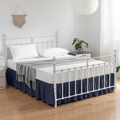 Bed Skirt Twin Size Ruffled Bed Skirts with Split Corners - Image 4