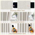 Guken 100% Blackout Linen Curtains 90 Inch Long for Bedroom 2 Panels Modern - Image 5
