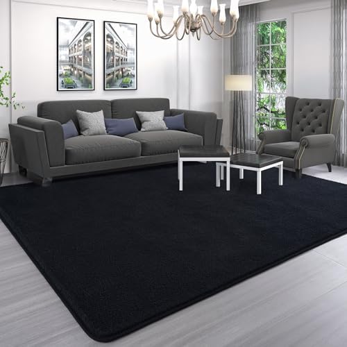 AROGAN 6x9 Area Rugs for Living Room Non Slip Dorm Bedroom Rug, Black - Image 5
