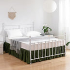 Bed Skirt Queen Size Ruffled Bed Skirt with Split Corners - Image 4