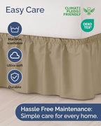 Wrap Around Dust Ruffle Bed Skirt - College Dorm Room - Twin/Twin XL - Image 6