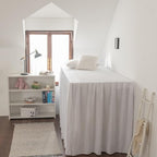 Dorm Room Bed Skirt Twin XL, College Dorm Room Essentials - White, 36 Inch - Image 2