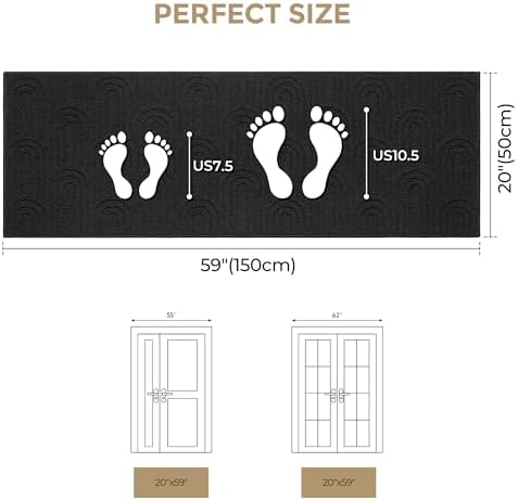 GRANNY SAYS Indoor Outdoor Doormat 20x59 Non-Slip Washable Entry Mat - Image 2