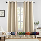 MIULEE Blackout Curtains for Bedroom 2 Panels 40 x 96 Inch Long Cream Beige by MIULEE
