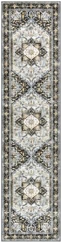 Yamaziot Washable Runner Rug, 2x8 Non-Slip Boho Vintage Hallway Kitchen Rug - Image 2