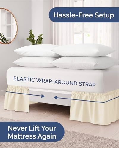 CGK Wrap Around Bed Skirt - College Dorm Room - 12" Inch, Twin/Twin XL - Image 2