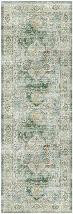Madane Kitchen Runner 2'6''x8' Soft Rug Runners for Hallways, Green - Image 3