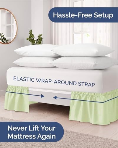 CGK Wrap Around Bed Skirt - College Dorm Room - 15" Inch, Twin/Twin XL - Image 2
