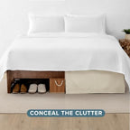 Bare Home Bed Skirt 15-Inch Drop 1800 Ultra-Soft (King, Sand) - Image 4