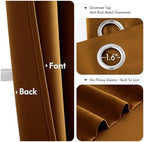 MIULEE Blackout Curtains for Bedroom 2 Panels 40 x 54 Inch Long Gold Brown - Image 4