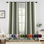 MIULEE Blackout Curtains for Bedroom 2 Panels 40 x 90 Inch Long Sage Green by MIULEE