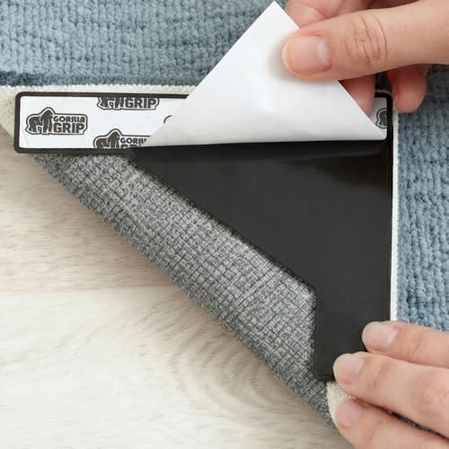 GORILLA GRIP® Extra Wide Rug Grippers for Hardwood Floor, 4 Pack by GorillaGrip