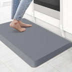 KitchenClouds Kitchen Mat Cushioned Anti Fatigue Kitchen Rug Non Slip Standing Mat Comfort Floor Mats for Sink Office (17.3"x 28"-0.8inch, Grey) by KitchenClouds