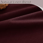 Guken Extra Long 100% Blackout Burgundy Linen Curtains 108 Inches - Image 3