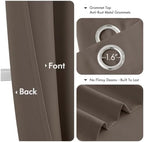 MIULEE Blackout Curtains for Bedroom 2 Panels 40 x 84 Inch Long Tan Brown - Image 4