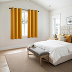 MIULEE Blackout Curtains for Bedroom 2 Panel 40x45 Inch Long Mustard Yellow - Image 6