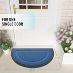 OLANLY Half Circle Front Door Mat Outside 29.5x17 All-Season Rubber Doormat - Image 2