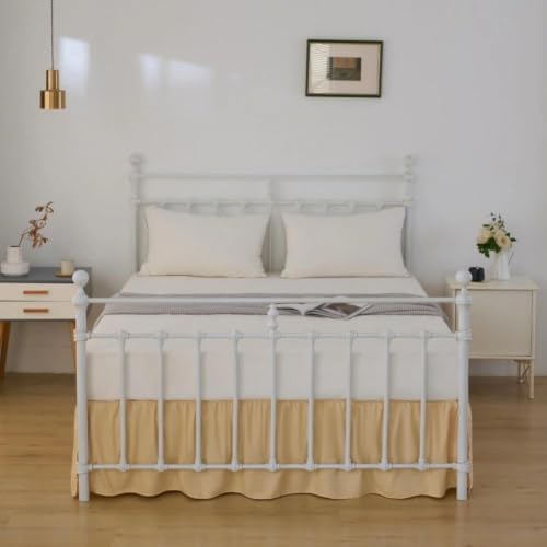 Bed Skirt Queen Size Ruffled Bed Skirts with Split Corners - Image 5
