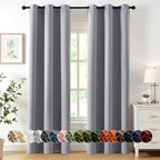 MIULEE Blackout Curtains for Bedroom 2 Panels 40 x 72 Inch Long Light Grey by MIULEE