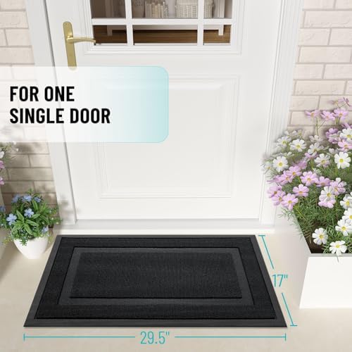 OLANLY Front Door Mat Outside 29.5x17, All-Season Heavy-Duty Rubber Doormat - Image 2