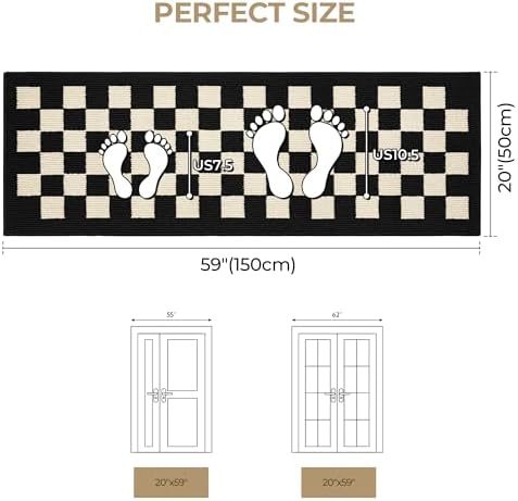 GRANNY SAYS Indoor Outdoor Doormat 20x59 Non-Slip Washable Entry Mat - Image 2