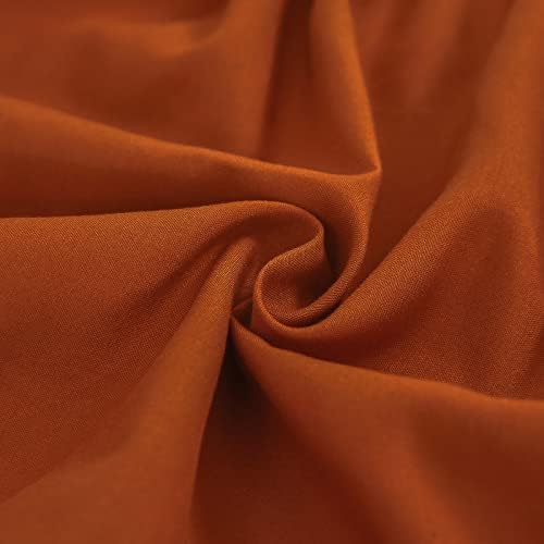 MEILA Wrap Around Elastic Bed Skirt for Queen & King Beds, 14" Drop,Caramel - Image 6